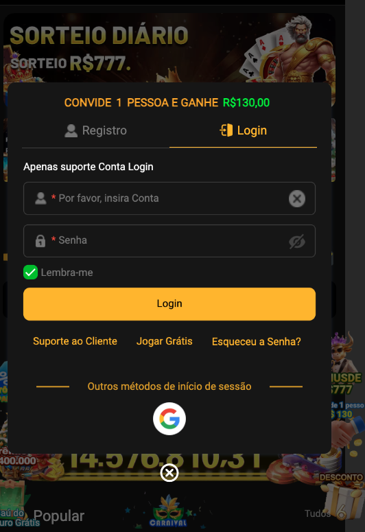 Aplicativo móvel WIN888